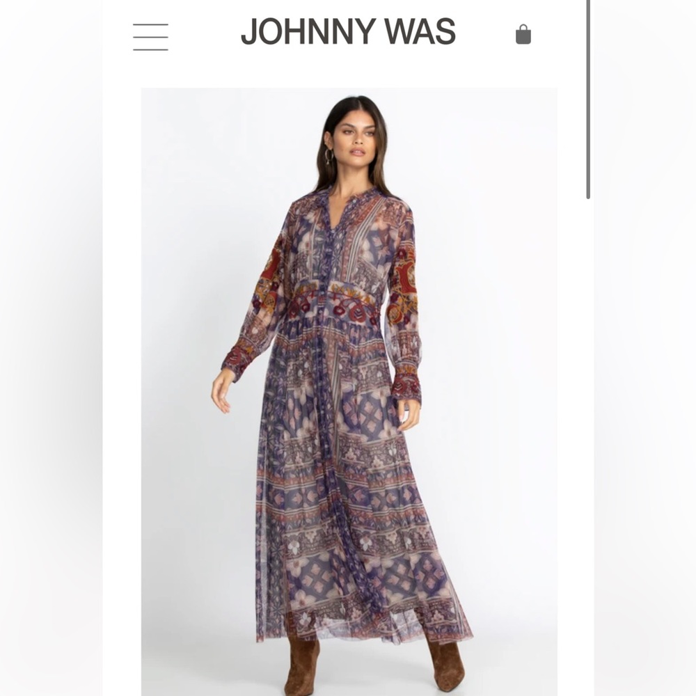 NWT Johnny Was Duana Mesh Dress